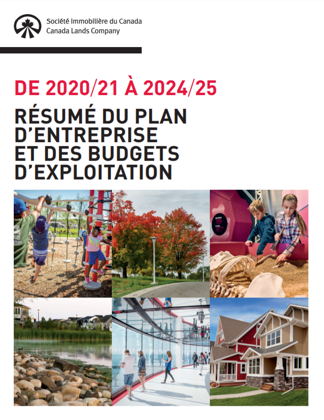 Couverture du résumé du plan d'entreprise 2020-21 à 2024-25